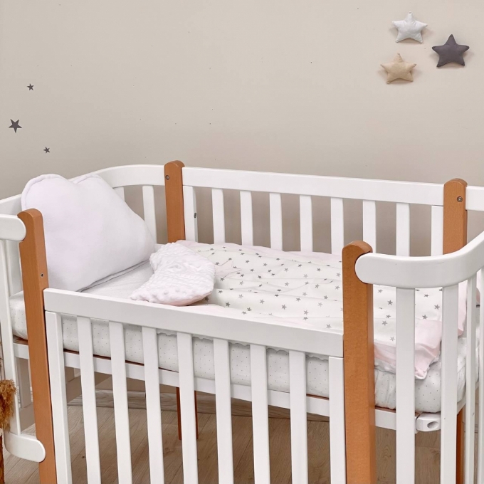 Paturica bebe din bumbac si tesatura minky cu pilota Norisor roz (5)